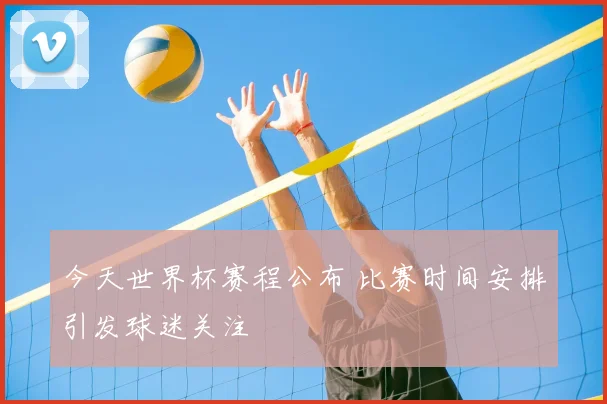 今天世界杯赛程公布 比赛时间安排引发球迷关注